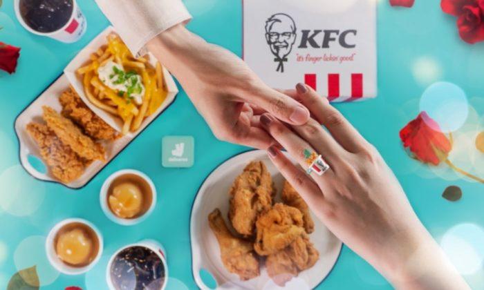 Deliveroo and KFC couple up for a Valentine's Day KFC bucket ring